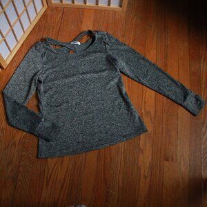 COOrun Stretchy Print Cutout Activewear Shirt